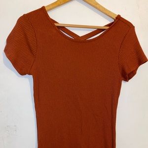 Forever 21 burnt orange t-shirt dress (size L)